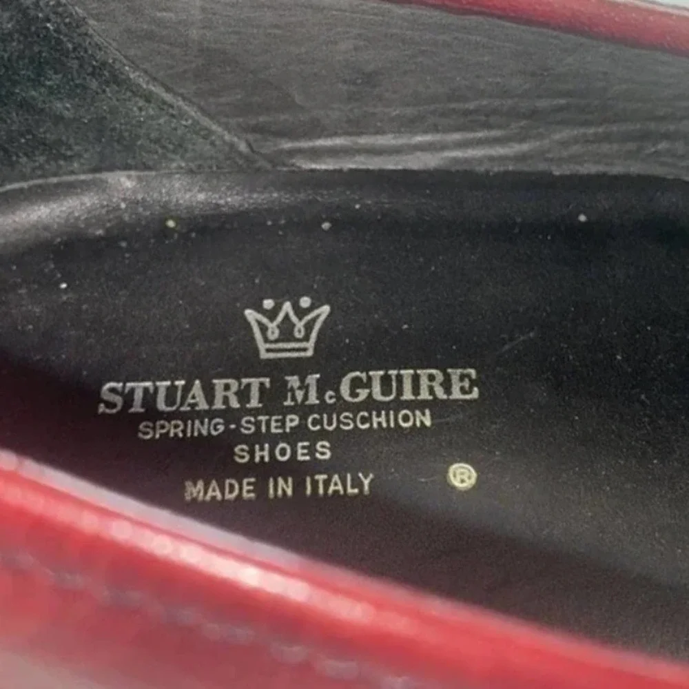 VINTAGE STUART MCGUIRE‎ MADE IN ITALY RED LOAFERS